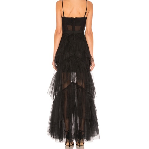 BCBGMaxazria Corset Tulle Gown in Black - Picture 2 of 5